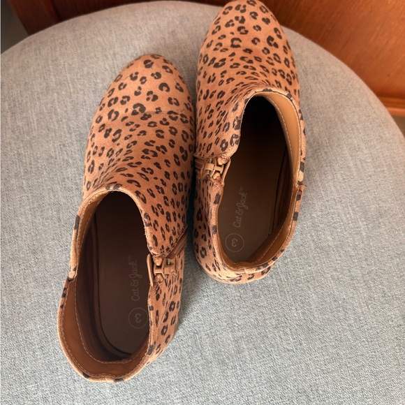 Cat & Jack Girls Leopard Print Booties – Size 3 - Picture 4 of 7